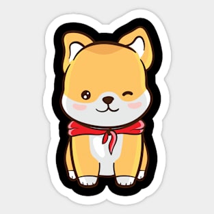 Cute Kawaii Corgi Puppy Sticker